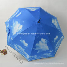 Parapluie soleil simple de 22 &quot;X8k Blue Sky White Cloud (YSS0146-4)